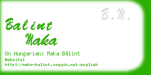 balint maka business card